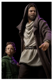  STAR WARS: OBI-WAN KENOBI - OBI-WAN AND YOUNG LEIA ART SCALE 1/10 STATUE BY IRON STUDIOS