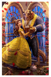 BEAUTY AND THE BEAST -  BEAUTY AND THE BEAST DISNEY 100TH (DELUXE) ART SCALE 1/10 STATUE BY IRON STUDIOS